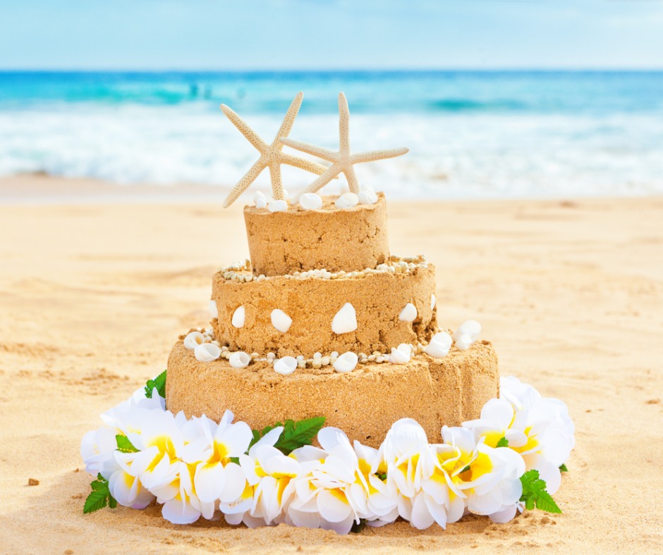 Wedding Cake made of sand